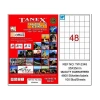 TANEX 2348 LASER ETİKET 35x35mm 72x100 7200 ADET