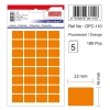 TANEX OFC-110 TURUNCU 16x22 mm OFİS ETİKETİ