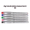 Zig Teknik Çizim Kalem Set 8 5li 0,1mm