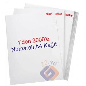 1 Den 3000 E Numaralı A4 Fotokopi Kağıdı