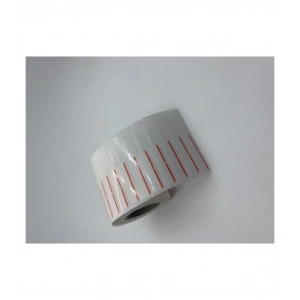 1250 Sarım Kuyumcu Etiketi Renkli Çizgili (İthal ) 10 x 72  Kırmızı