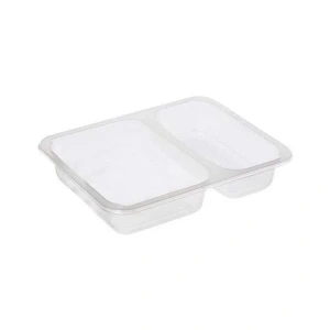 2 Bölmeli Film Yapıştırmalı Gıda Kabı - 50 Adet