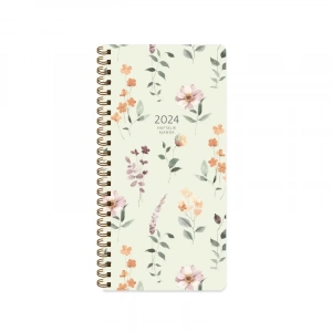 2024 AJANDA KESKİN SPİRALLİ HAFTALIK AJANDA 8x16 CEP ÇİÇEK (830032)