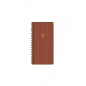 2024 AJANDA KESKİN SPİRALLİ HAFTALIK AJANDA 8x16 CEP ÇİZGİLİ (830033)