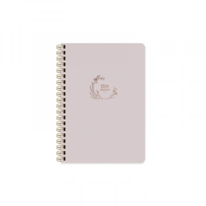 2024 AJANDA KESKİN SPİRALLİ SERT KAPAK GÜNLÜK AJANDA A5 LİLA (830481)