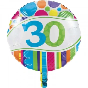 30 Yaş Folyo Balon 45 Cm
