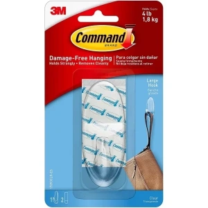 3m 17093 Command Şeffaf Büyük Boy Askı Tekli