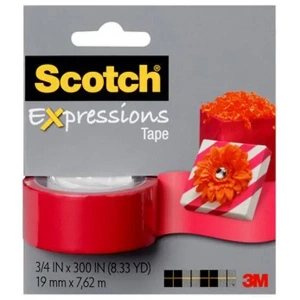 3m Scotch Kırmızı Renkli Dekoratif Bant (19mmx7,62m)