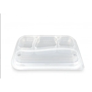 4 Bölmeli Kapaklı Kebap Kabı ( 75 Adet )