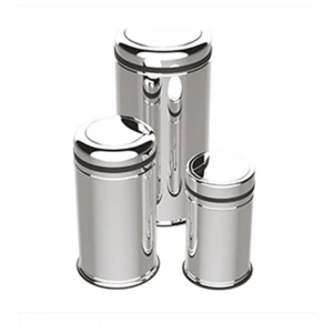 45 Lt Pratik Kapaklı Çöp Kovası Paslanmaz ( 1 Adet )