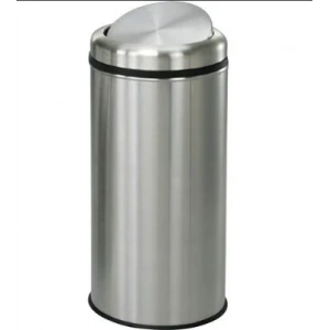 45 Lt Pratik Kapaklı Çöp Kovası Paslanmaz ( 1 Adet )