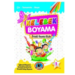 4E Boyama Kitabı Kelebek Örnekli Renkli 32 Syf Karatay Yayınevi