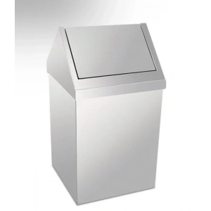7 Lt Çatı Kapaklı Çöp Kovası Paslanmaz ( 1 Adet )