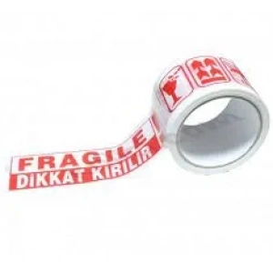 70x40 Dikkat Kırılır Uyarı Baskılı Koli Bantı