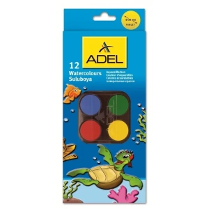 ADEL 12 RENK BÜYÜK BOY SULU BOYA 30mm.932001