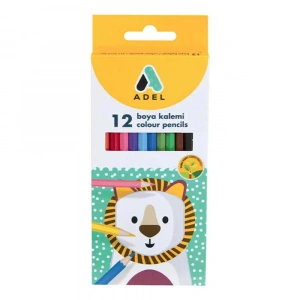 Adel Boya Kalemi Tam Boy Karton Kutu 12 Renk