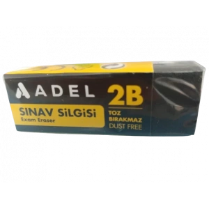 Adel Sınav Silgisi Siyah 2B Toz Bırakmaz Orta Boy