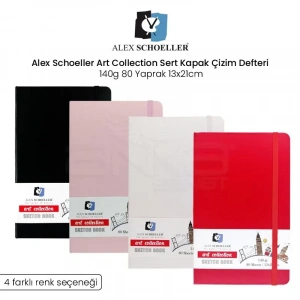 Alex Schoeller Art Collection Sert Kapak Çizim Defteri 140g 80 Yaprak 13x21cm