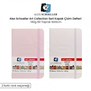 Alex Schoeller Art Collection Sert Kapak Çizim Defteri 140g 80 Yaprak 9x14cm