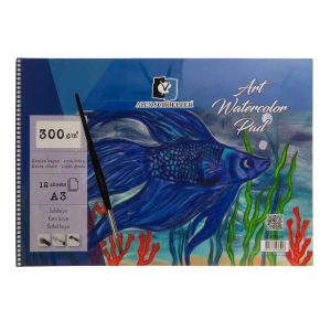 Alex Schoeller Art Sulu Boya Defteri 300gr A3 12yp Spiralli ALX 3923