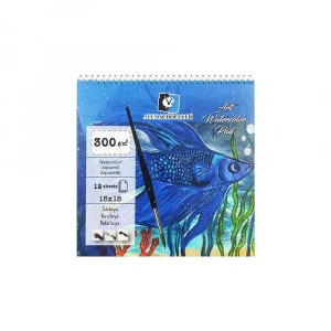 Alex Schoeller Art Sulu Boya Defteri Spiralli 15x15 cm 300 gr 12 Yaprak