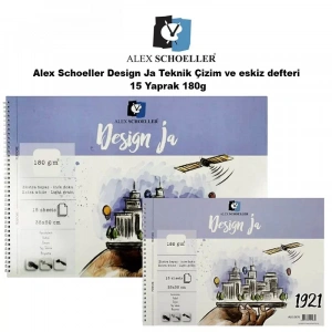 Alex Schoeller Design Ja Teknik Çizim Ve Eskiz Defteri 15 Yaprak 180g