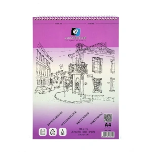 Alex Schoeller Eskiz Blok Defter Spiralli 180gr A4 25yp ALX-7792