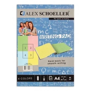 Alex Schoeller Renkli Bloknot Kareli 80gr A4 60yp ALX 888