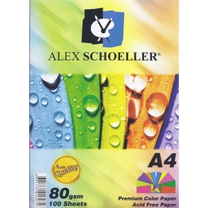 Alex Schoeller Renkli Çizgisiz Kağıt 10 Renk 100’lü Paket