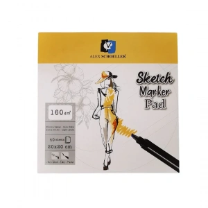 Alex Schoeller Sketch Marker Pad Eskiz Defteri 160gr 20x20cm 40yp