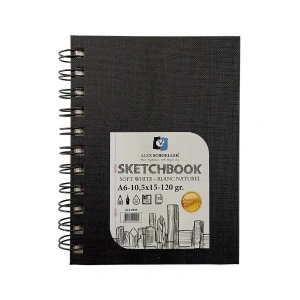 Alex Schoeller Sketchbook Sert Kapak Eskiz Defteri 120gr A6 70yp Spiralli Soft White Çizgisiz
