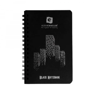Alex Schoeller Spiralli Polipropilen Kapak Defter A4 Siyah