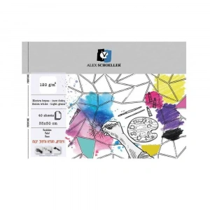 Alex Schoeller Spiralli Resim Defteri 35x50 cm 120 gr 40lı