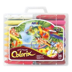 Amos Colorix Silky Crayon Üçü Bir Arada Boya 36 Renk