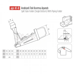Arabiye Tek Kıvırma Apara 55x22mm / APR 41-R