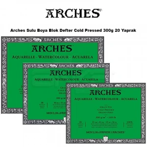 Arches Sulu Boya Blok Defter Cold Pressed 300g 20 Yaprak