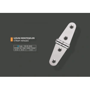 Armetal Sabit Kapak Tipi Menteşe Polisajlı 304 Kalite 25X92X1,5 Mm (Uzun Tip)