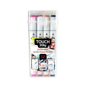 Art Elegant Çantalı Touch Silky Marker Seti 12li