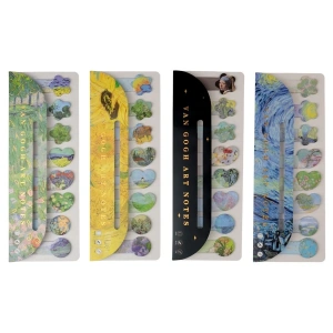 Art Elegant Yapışkanlı Not Kağıdı 24x60mm 8li 20yp Seti 4lü Van Gogh