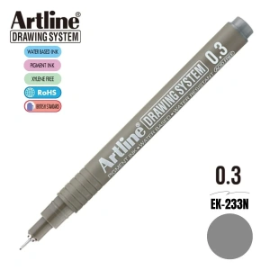 Artline Drawing System Teknik Çizim Kalemi 0.3 Gri