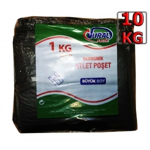 Atlet Poşet Siyah Büyük Boy ( 10 Kg )