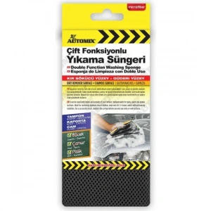 Automix 44727 Çift Fonksiyonlu Yıkama Süngeri (güderi+ Mikrofiber Yüzey)