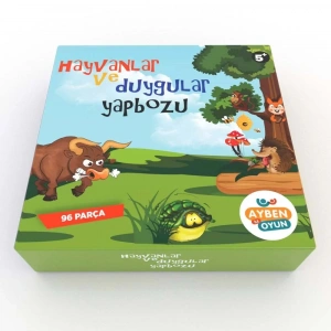 Ayben ile Oyun  Hayvanlar ve Duygular Yapbozu 96 parça