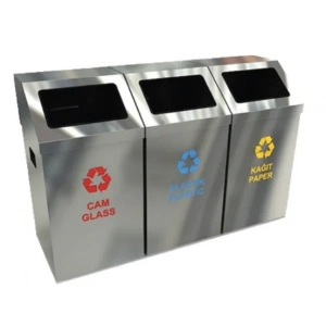 Ayrışım Kovası Krom 3lü Set ( Izgaralı )