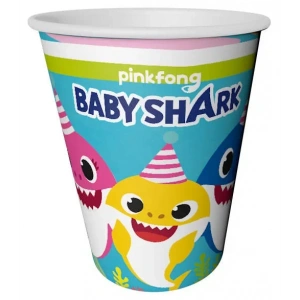 Baby Shark Partisi Karton Bardak 8 Adet
