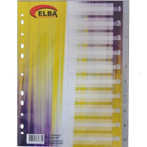 Bafix Seperatör 1-10 Rakamlı Plastik A4