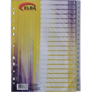 Bafix Seperatör 1-20 Rakamlı Plastik A4
