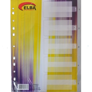 Bafix Seperatör 1-5 Rakamlı Plastik A4
