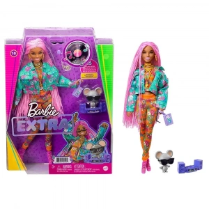 Barbie Extra - Pembe Örgü Saçlı Bebek Gxf09