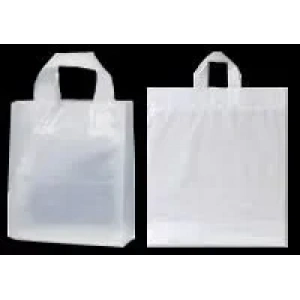 Baskılı Yumuşak Saplı Beyaz Mağaza Poşeti (10 Kg)